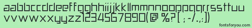 PillPopper-Schriftart – Schwarze Schriften auf grünem Hintergrund