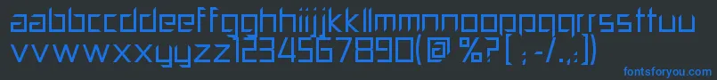 Шрифт PillPopper – синие шрифты на чёрном фоне