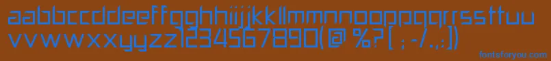 PillPopper-fontti – siniset fontit ruskealla taustalla