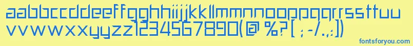 PillPopper Font – Blue Fonts on Yellow Background