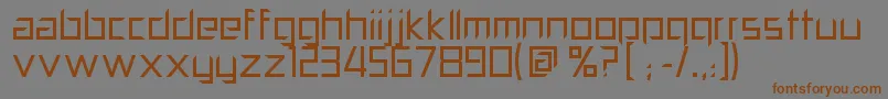 PillPopper Font – Brown Fonts on Gray Background