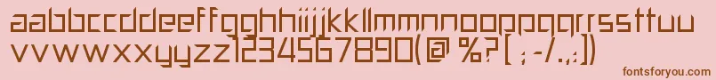 PillPopper Font – Brown Fonts on Pink Background