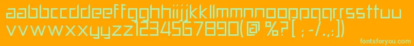PillPopper Font – Green Fonts on Orange Background