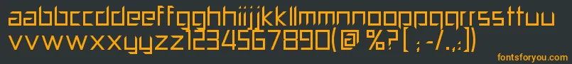 PillPopper Font – Orange Fonts on Black Background