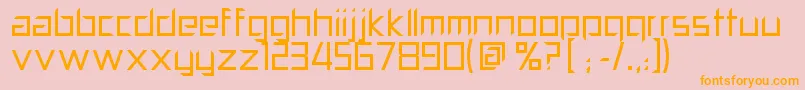 PillPopper Font – Orange Fonts on Pink Background