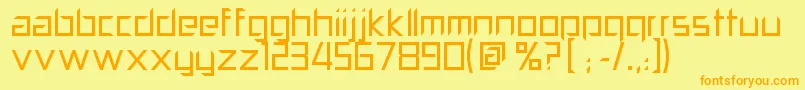 PillPopper Font – Orange Fonts on Yellow Background