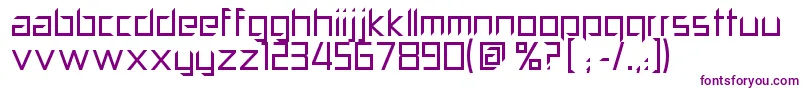 Шрифт PillPopper – фиолетовые шрифты на белом фоне