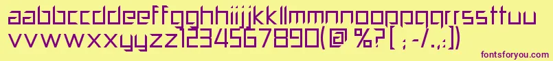 PillPopper Font – Purple Fonts on Yellow Background