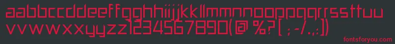 PillPopper Font – Red Fonts on Black Background