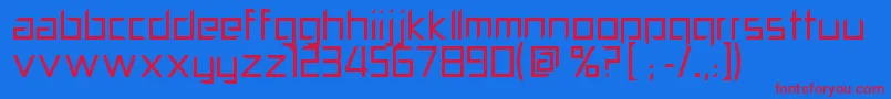 PillPopper Font – Red Fonts on Blue Background