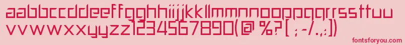 PillPopper Font – Red Fonts on Pink Background