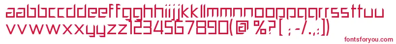 PillPopper-Schriftart – Rote Schriften auf weißem Hintergrund
