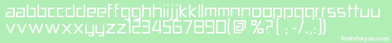 PillPopper Font – White Fonts on Green Background