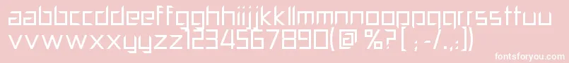 PillPopper-Schriftart – Weiße Schriften auf rosa Hintergrund