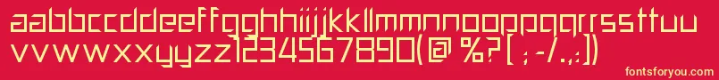 PillPopper Font – Yellow Fonts on Red Background