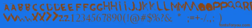 More about ArslanSBlood Font ArslanSBlood Font – Brown Fonts on Blue Background