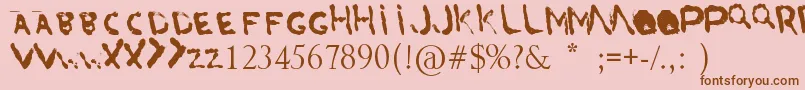 ArslanSBlood Font – Brown Fonts on Pink Background