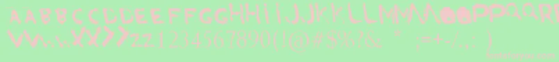 ArslanSBlood Font – Pink Fonts on Green Background