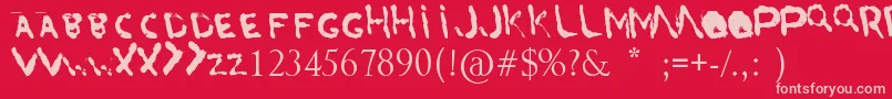 ArslanSBlood Font – Pink Fonts on Red Background