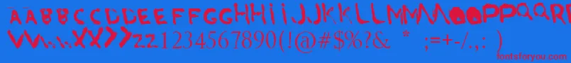 More about ArslanSBlood Font ArslanSBlood Font – Red Fonts on Blue Background