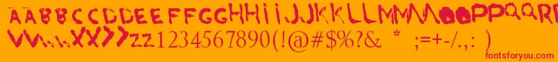 ArslanSBlood Font – Red Fonts on Orange Background