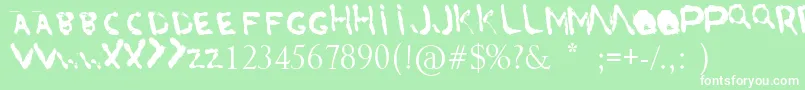 ArslanSBlood Font – White Fonts on Green Background