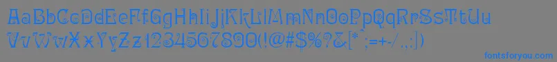 Police RingletRegular – polices bleues sur fond gris