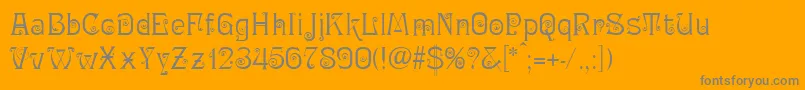 RingletRegular Font – Gray Fonts on Orange Background