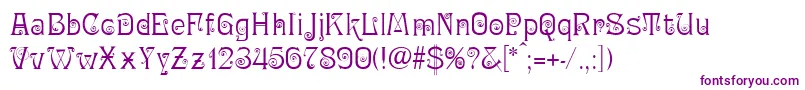 RingletRegular Font – Purple Fonts on White Background