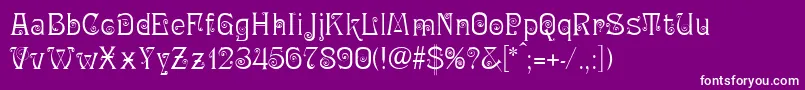 RingletRegular Font – White Fonts on Purple Background