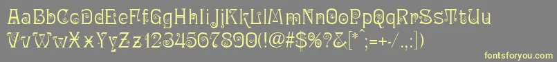 RingletRegular Font – Yellow Fonts on Gray Background