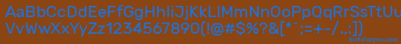 RubikRegular Font – Blue Fonts on Brown Background