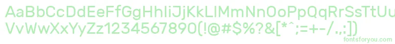 RubikRegular Font – Green Fonts on White Background