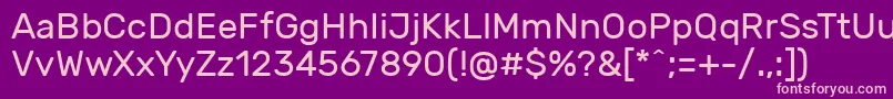 RubikRegular Font – Pink Fonts on Purple Background