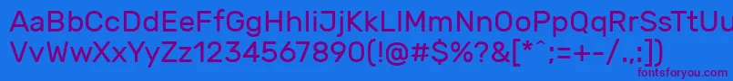 RubikRegular Font – Purple Fonts on Blue Background