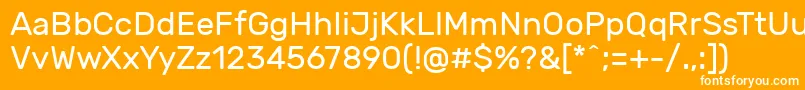 RubikRegular Font – White Fonts on Orange Background