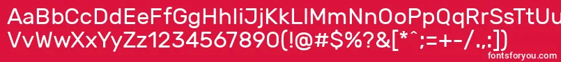 RubikRegular Font – White Fonts on Red Background