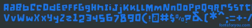 DPuntillasDToTiptoe Font – Blue Fonts on Black Background