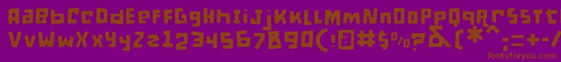 DPuntillasDToTiptoe Font – Brown Fonts on Purple Background