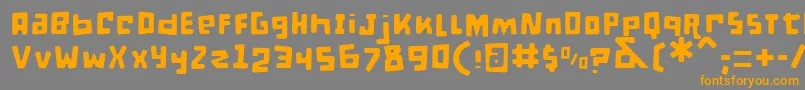 DPuntillasDToTiptoe Font – Orange Fonts on Gray Background