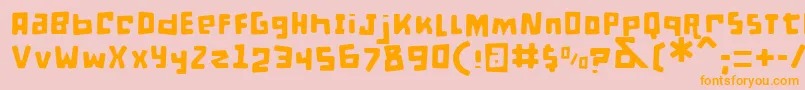 DPuntillasDToTiptoe Font – Orange Fonts on Pink Background