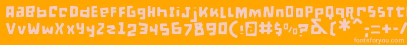 DPuntillasDToTiptoe Font – Pink Fonts on Orange Background