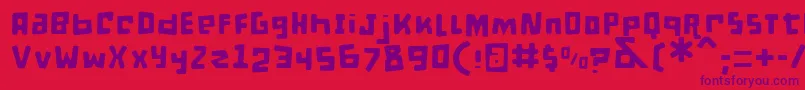 DPuntillasDToTiptoe Font – Purple Fonts on Red Background