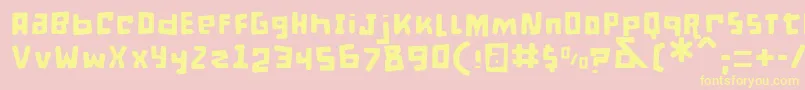 DPuntillasDToTiptoe Font – Yellow Fonts on Pink Background