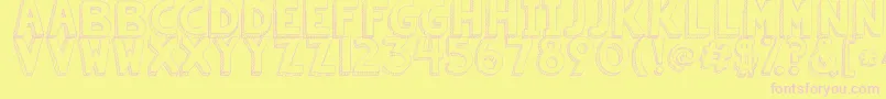 Kgsummersunshine-Schriftart – Rosa Schriften auf gelbem Hintergrund