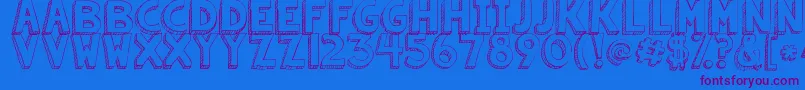 Kgsummersunshine Font – Purple Fonts on Blue Background