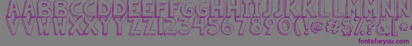 Шрифт Kgsummersunshine – фиолетовые шрифты на сером фоне