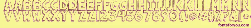 Kgsummersunshine Font – Purple Fonts on Yellow Background