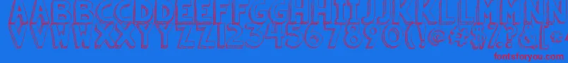 Kgsummersunshine Font – Red Fonts on Blue Background