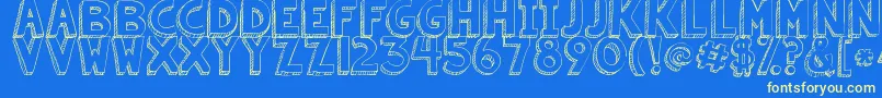 Kgsummersunshine Font – Yellow Fonts on Blue Background